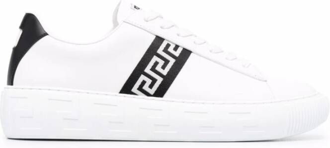 Versace Zwarte Greca lage sneakers Black Heren