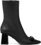 Versace Zwarte Kalfsleren Booties Black Dames - Thumbnail 1