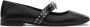 Versace Zwarte leren ballerina schoenen Black Dames - Thumbnail 1