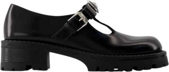 Versace Loafers & ballerina schoenen Derbies Leather Black in zwart