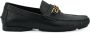 Versace Zwarte Leren Loafers met Gouden Hardware Black Heren - Thumbnail 2