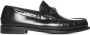 Versace Zwarte Leren Loafers Slip-On Stijl Black Heren - Thumbnail 1