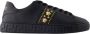 Versace Zwarte Leren Sneakers Ronde Neus Black Heren - Thumbnail 1