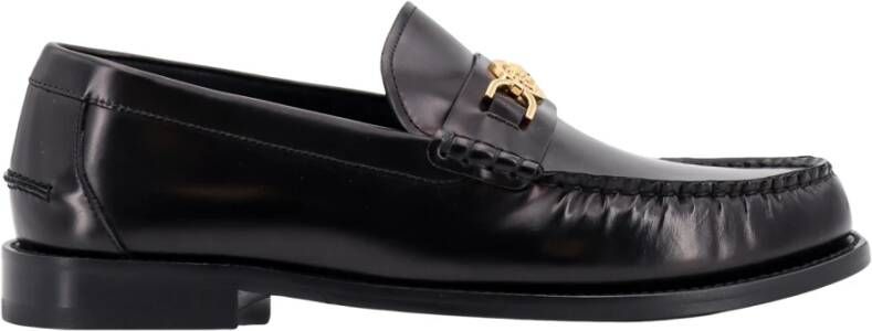 Versace Zwarte Loafer Schoenen met Iconische Medusa Black Heren