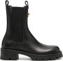 Versace Boots & laarzen Booties Ankle Boots Leather Black in zwart - Thumbnail 1