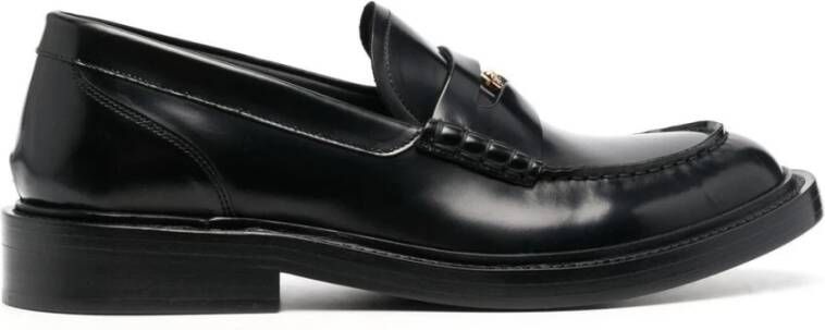 Versace Zwarte platte schoenen Black Heren