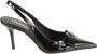 Versace Zwarte slingback met hak van kalfsleer Black Dames - Thumbnail 1