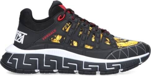 Versace Zwarte Sneakers voor Mannen Black Heren