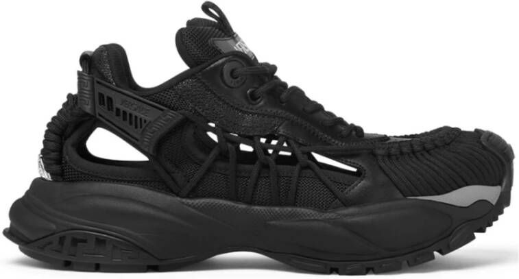 Versace Sneakers met uitsparingen en overdreven zool Black Dames