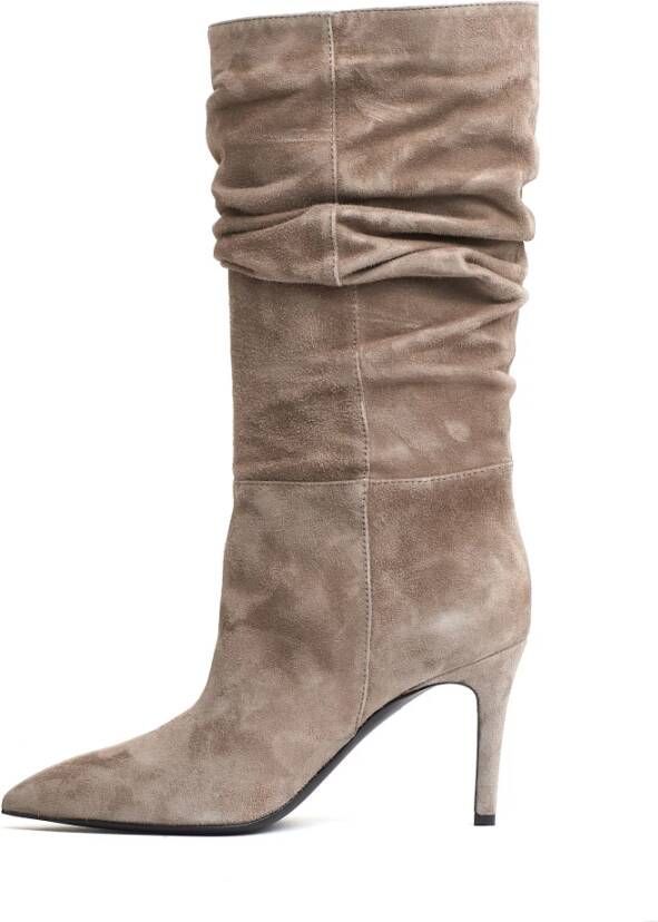 Via Roma 15 Beige Enkellaarzen Aw24 Beige Dames