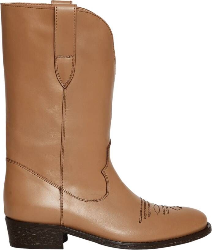 Via Roma 15 Cowboy Boots Beige Dames