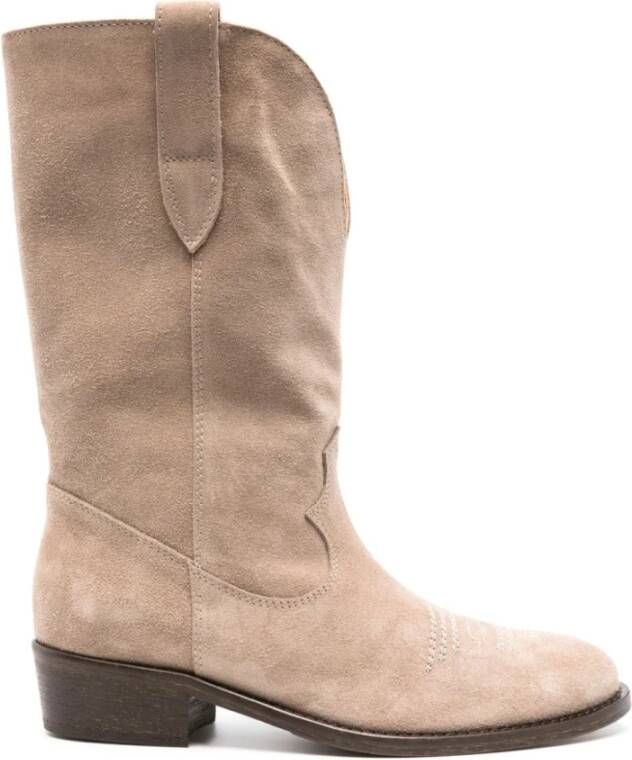 Via Roma 15 Cowboy Boots Beige Dames