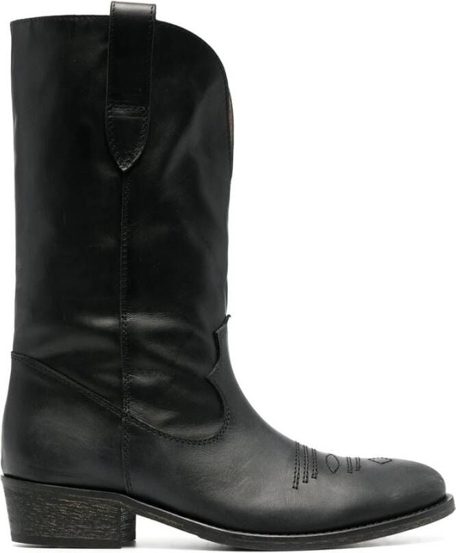 Via Roma 15 Cowboy Boots Black Dames