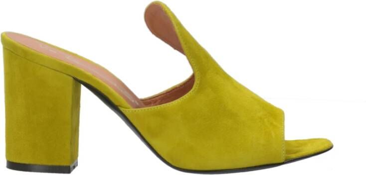 Via Roma 15 Heeled Mules Yellow Dames