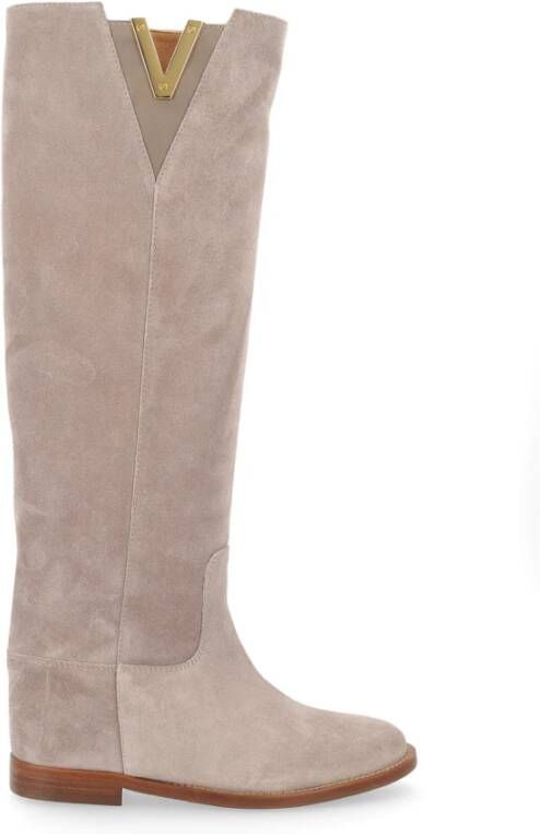 Via Roma 15 High Boots Beige Dames