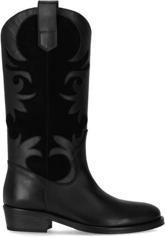 Via Roma 15 Boots & laarzen VENICE SCHWARZ TEXANER STIEFEL in zwart