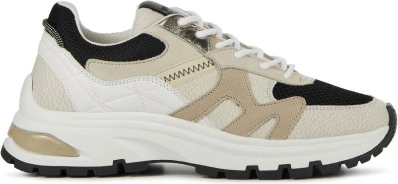 Via Vai Beige Combi Sneakers voor vrouwen Beige Dames