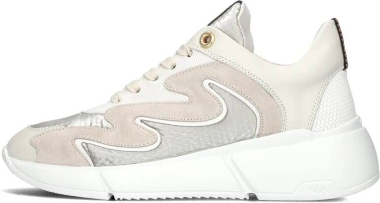 Via Vai Beige en witte sneakers Celina Multicolor Dames