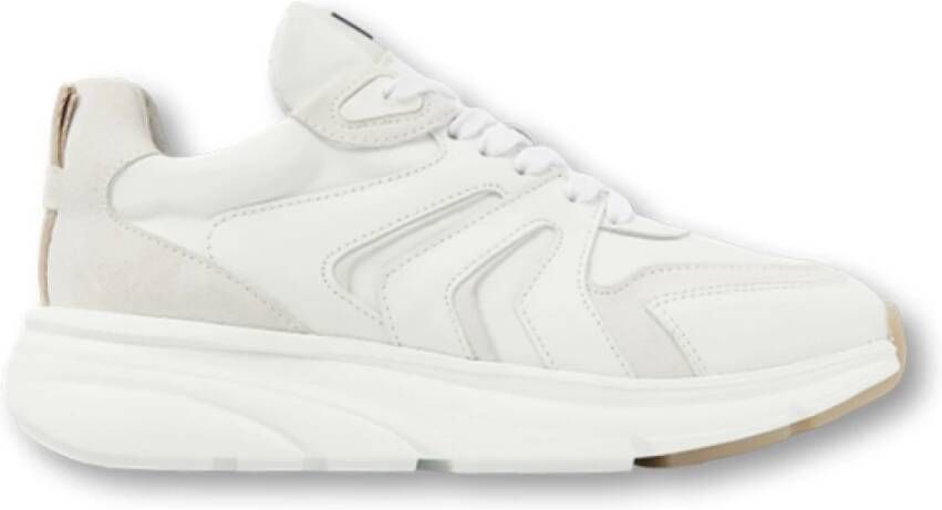 Via Vai Beige Sneaker met Geperforeerd Leer White Dames