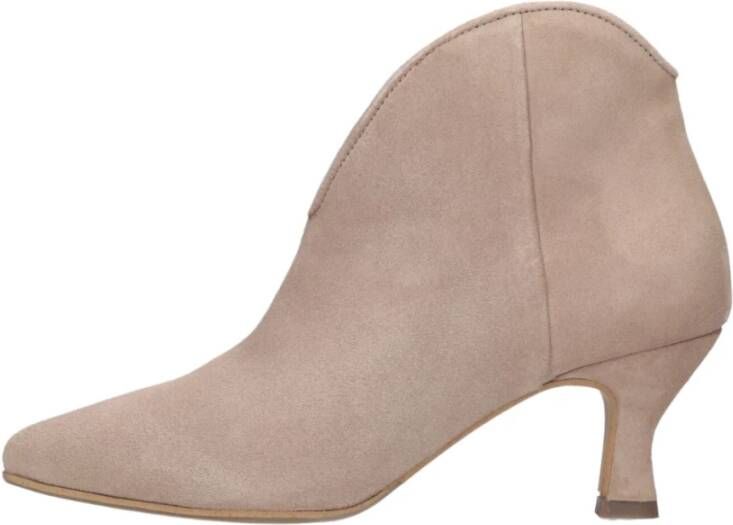 Via Vai Beige Suède Enkellaarsjes Noelle Beige Dames