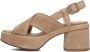 VIA VAI Elia Paisley | suède sandalen Beige Suede Sandalen met hak Dames - Thumbnail 3