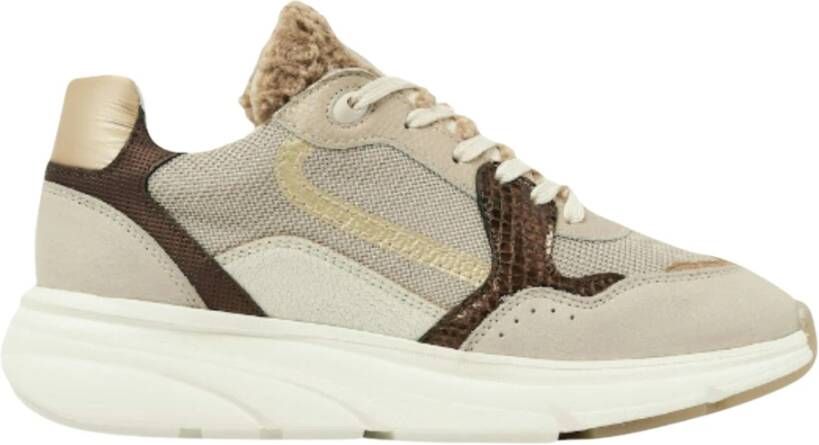 Via Vai Celia Sneakers Taupe Beige Dames