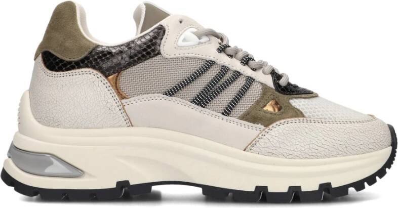 VIA VAI Lage Sneakers Dames Liz Dae Maat: 36 Materiaal: Leer Kleur: Beige