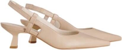 Via Vai Elegante Slingback Pump met Kitten Heel Beige Dames