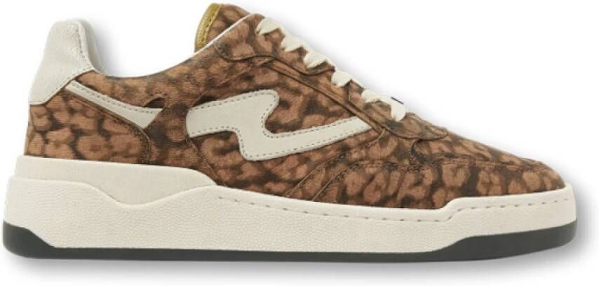 Via Vai Leopard Print Retro Sneakers Brown Dames