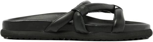 Via Vai Platte Sandalen Candy Lia Black Dames