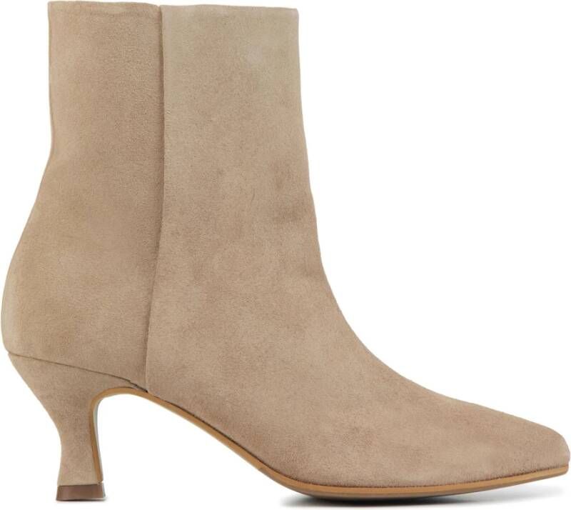 Via Vai Suede Enkellaarsjes Zand Beige Dames