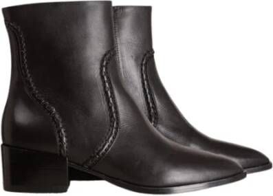 Via Vai Western Style Zwarte Enkellaars Black Dames