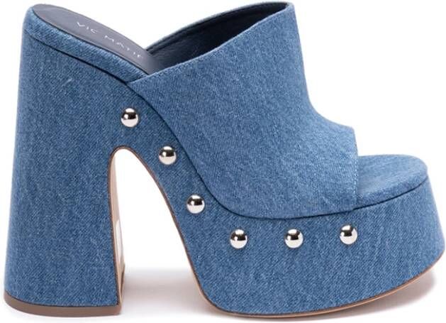 Vic Matié 505 SEA Blue Denim Sandalen Blue Dames