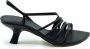 Vic Matié Asymmetrische Zwarte Leren Sandalen Black Dames - Thumbnail 1