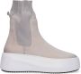 Vic Matié Beige Nubuck Chelsea Boots met Elastische Panelen Beige Dames - Thumbnail 2