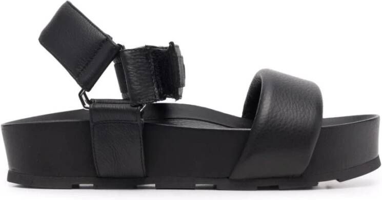 Vic Matié Casual Zwarte Platte Sandalen Black Dames