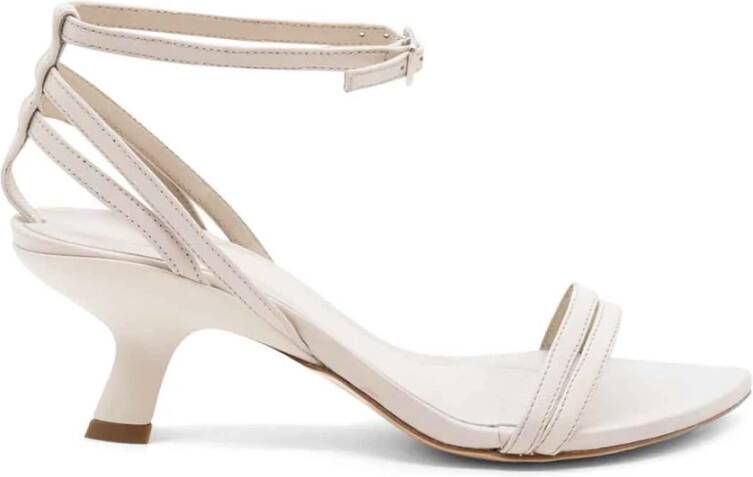 Vic Matié Kruis-Slipper Sandalen in IJsleer Beige Dames