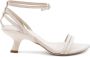 Vic Matié Kruis-Slipper Sandalen in IJsleer Beige Dames - Thumbnail 1