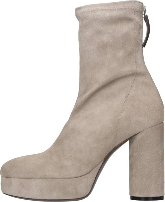 Vic Matié Beige suède enkellaarzen Beige Dames