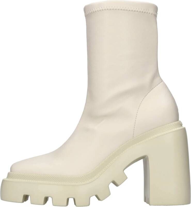 Vic Matié Ivoor Eco-leer Gear Hiel Bootie Beige Dames