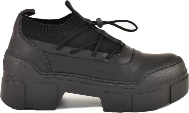 Vic Matié Leren en Andere Vezels Sneakers Black Dames