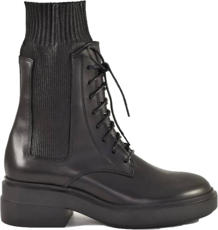 Vic Matié Leren Schoenen Black Dames