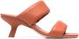 Vic Matié Rode Leren Mid-Hak Casual Sandalen Red Dames - Thumbnail 1