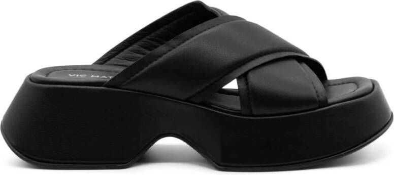 Vic Matié Sliders Black Dames