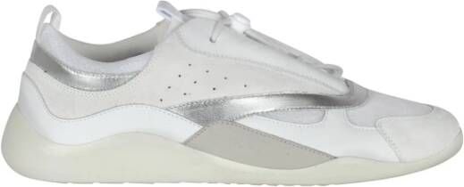 Vic Matié Sneakers van leer en suède met mesh White Dames