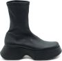 Vic Matié Stretch-Nappaleder Mini Boot in Zwart Black Dames - Thumbnail 1