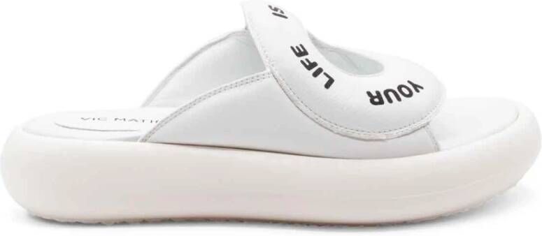 Vic Matié Witte Donut Disco Slipper White Dames