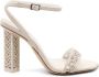 Vic Matié Witte Leren Monogram Sandaal White Dames - Thumbnail 1