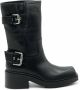 Vic Matié Zwarte Biker-Boot Fray Black Dames - Thumbnail 1