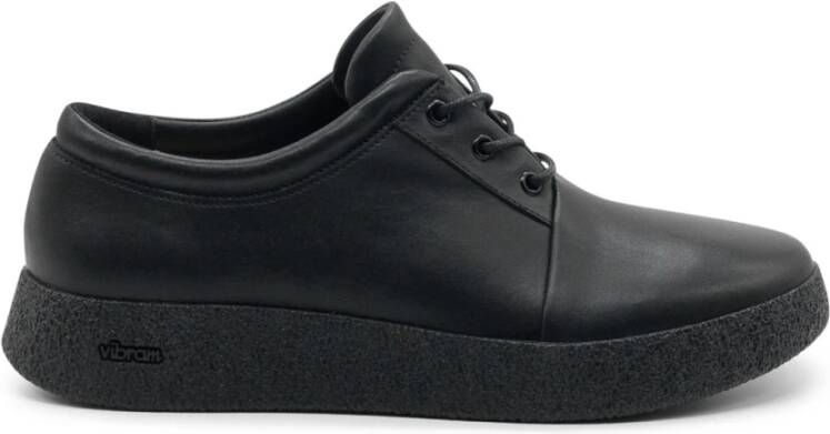 Vic Matié Zwarte Leren Veterschoen Black Heren